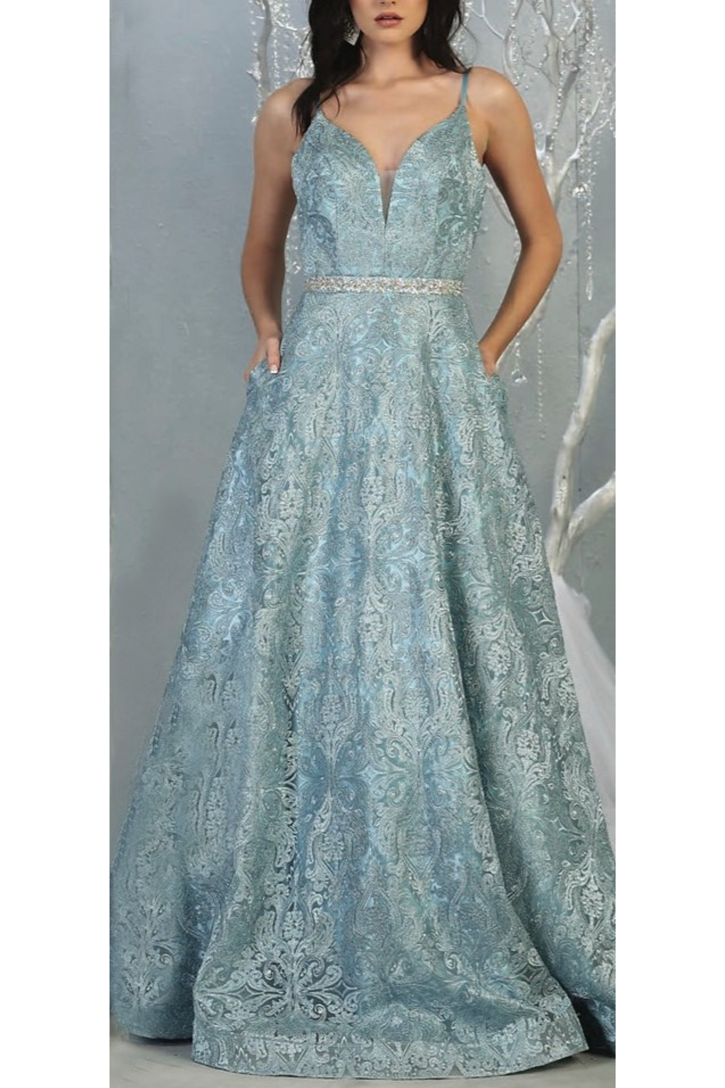 Royal Queen Collection Embellished Evening Gown
