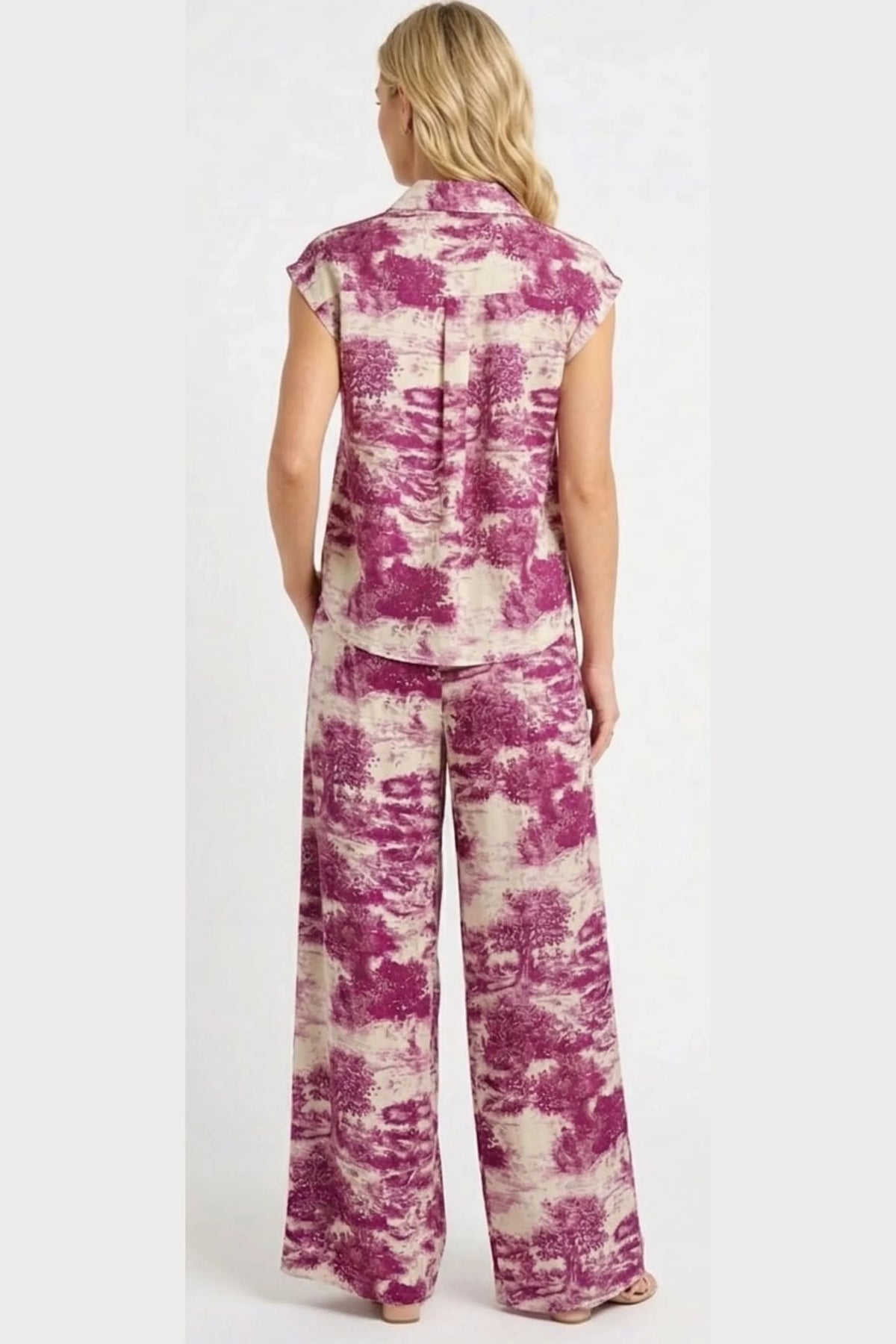 RYLEE MOON Scenic Toile Satin Pant Set