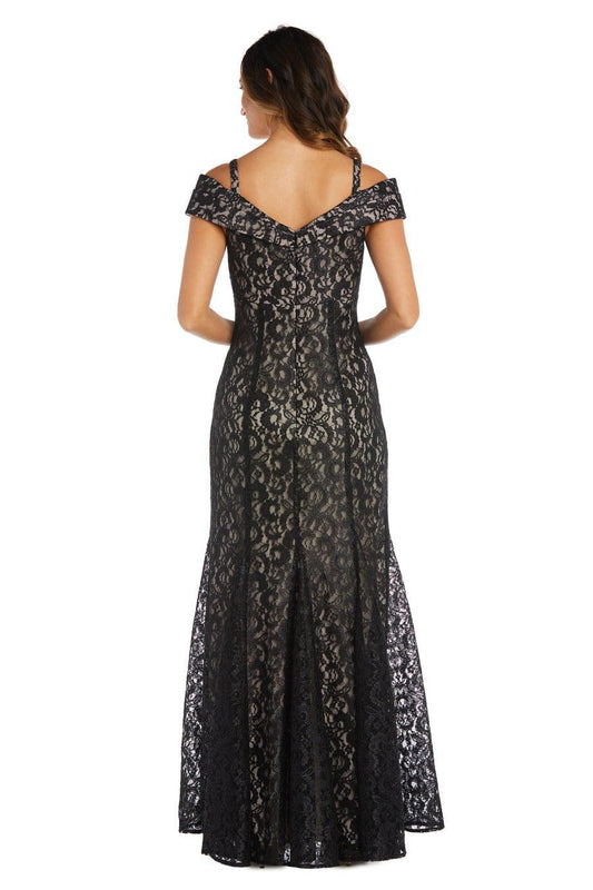 RIM Richards Mermaid Fit Off the Shoulder Evening Gown