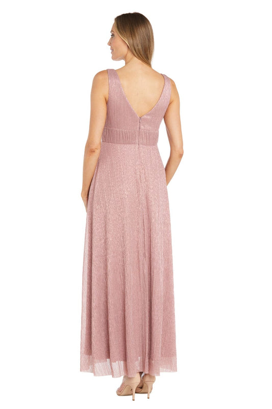 RIM Richards Plisse Sleeveless Long Evening Dress