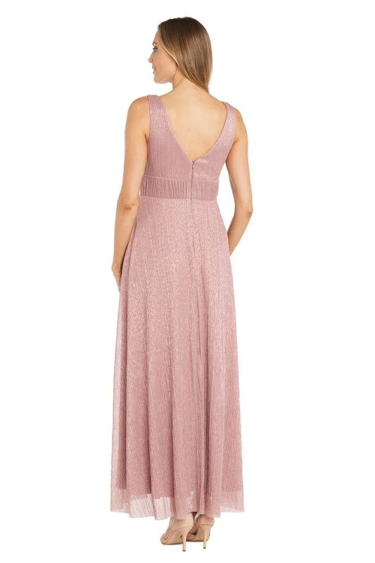 RIM Richards Plisse Sleeveless Long Evening Dress