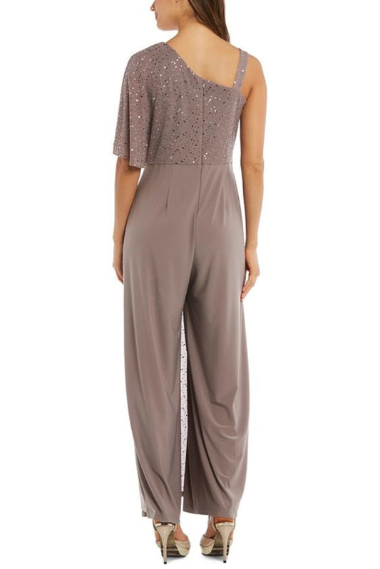 RM Richards Metallic Overlay Evening Jumpsuit
