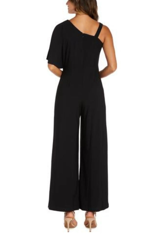 RM Richards Draped Sleeve Asymmetric Jumpsuit