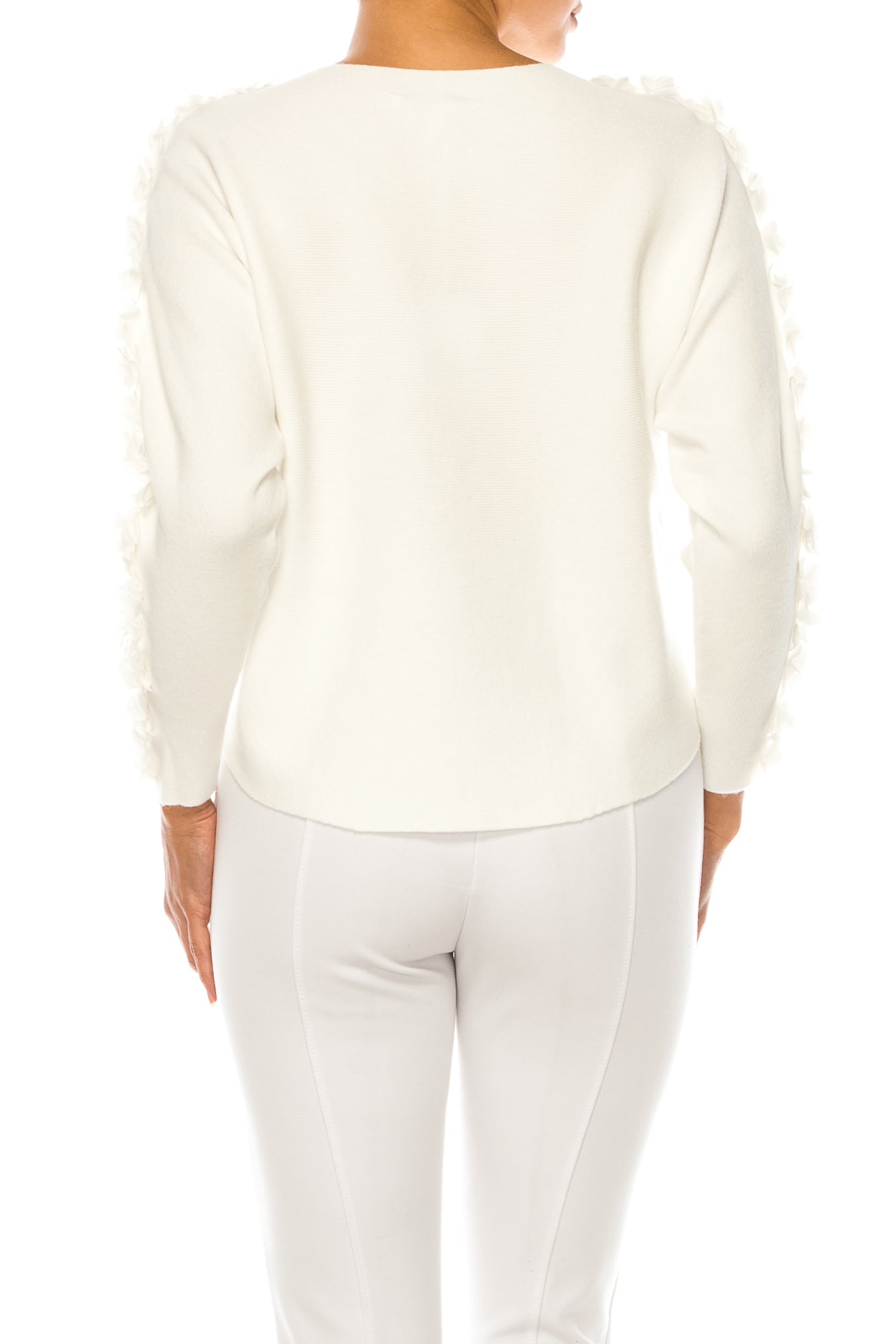 Sioni Floral Applique Long Sleeve Sweater