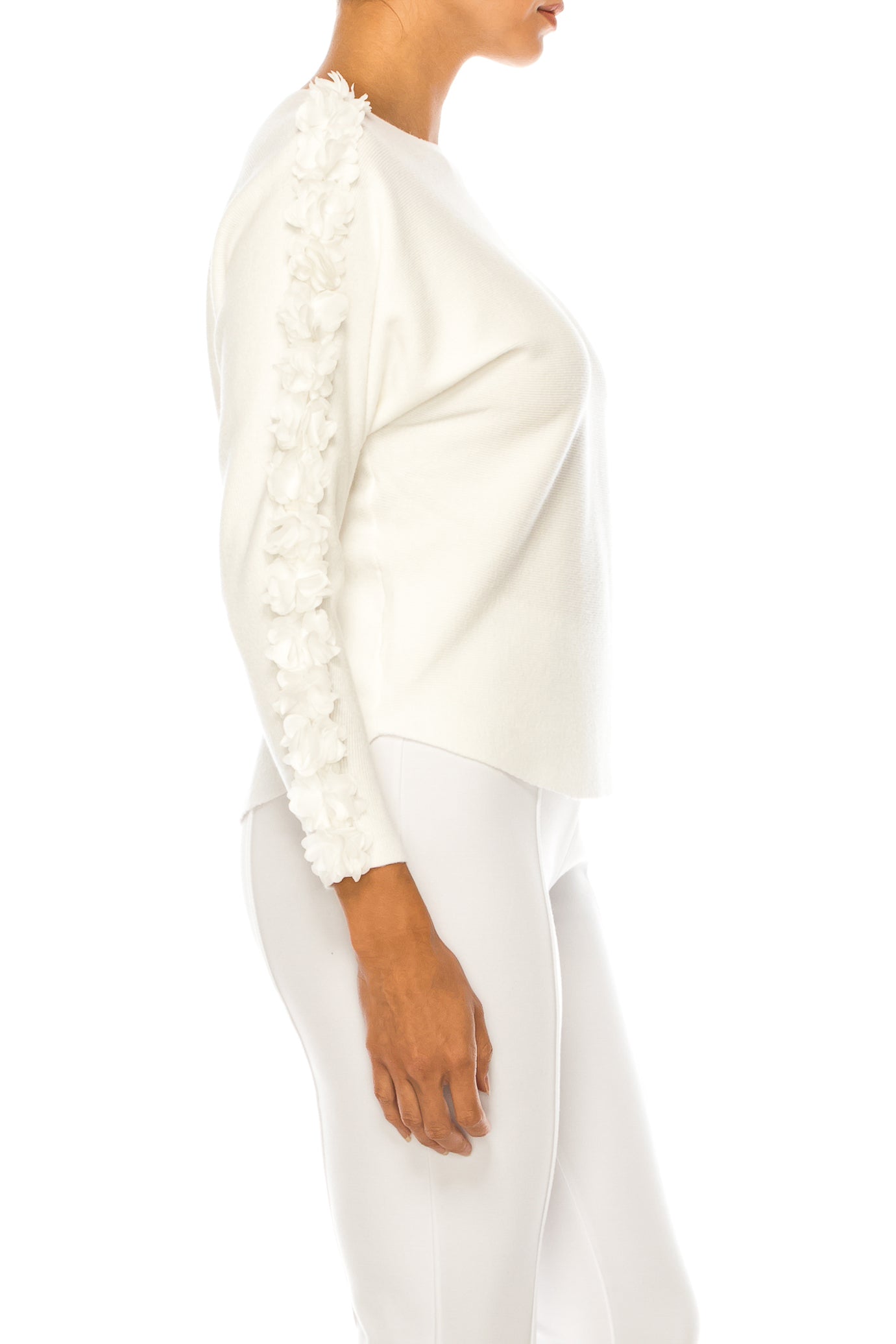 Sioni Floral Applique Long Sleeve Sweater