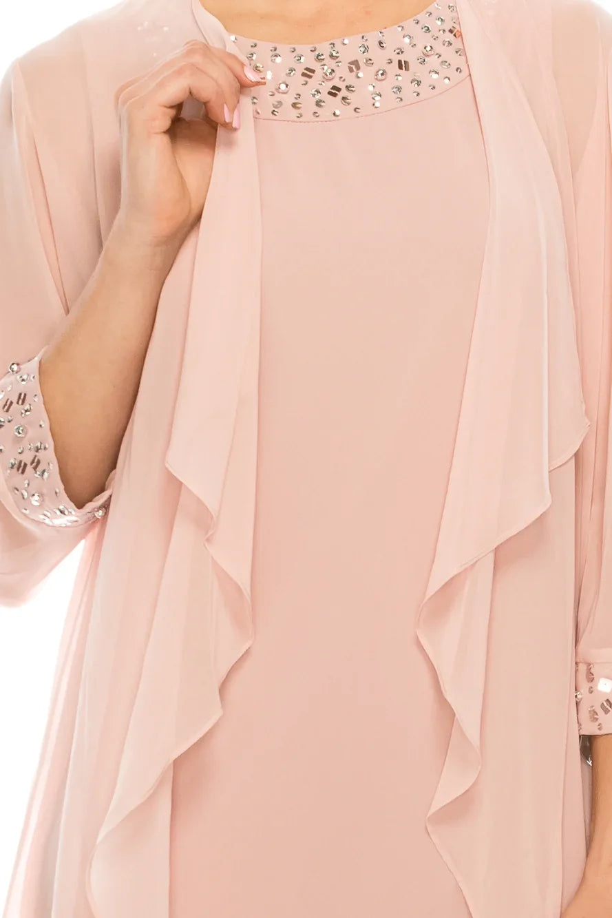 SLNY Embellished 2-Piece Sheer Jacket & Dress