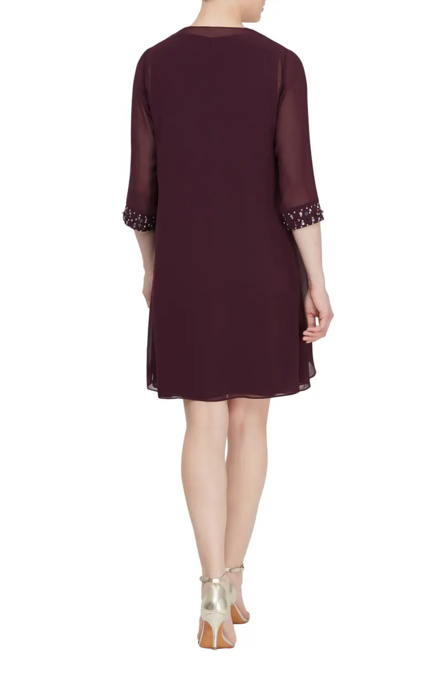 SLNY Embellished 2-Piece Sheer Jacket & Dress
