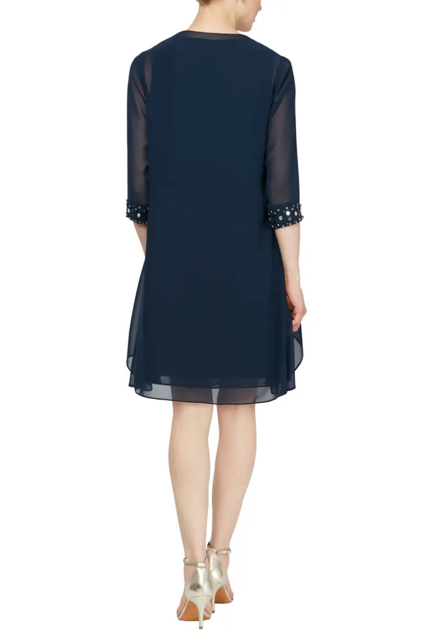 SLNY Embellished 2-Piece Sheer Jacket & Dress