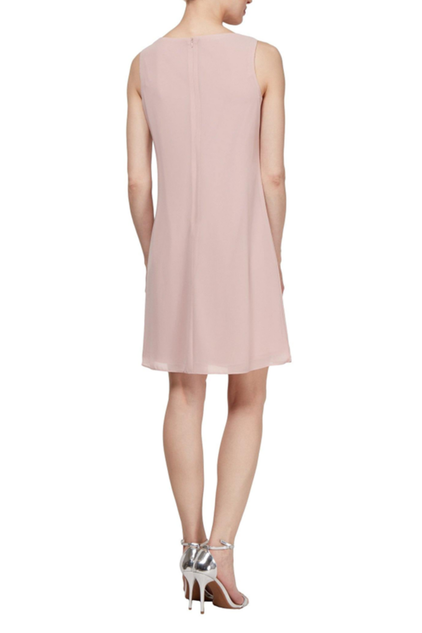 SLNY 2-Pc Embellished Shift Evening Jacket Dress