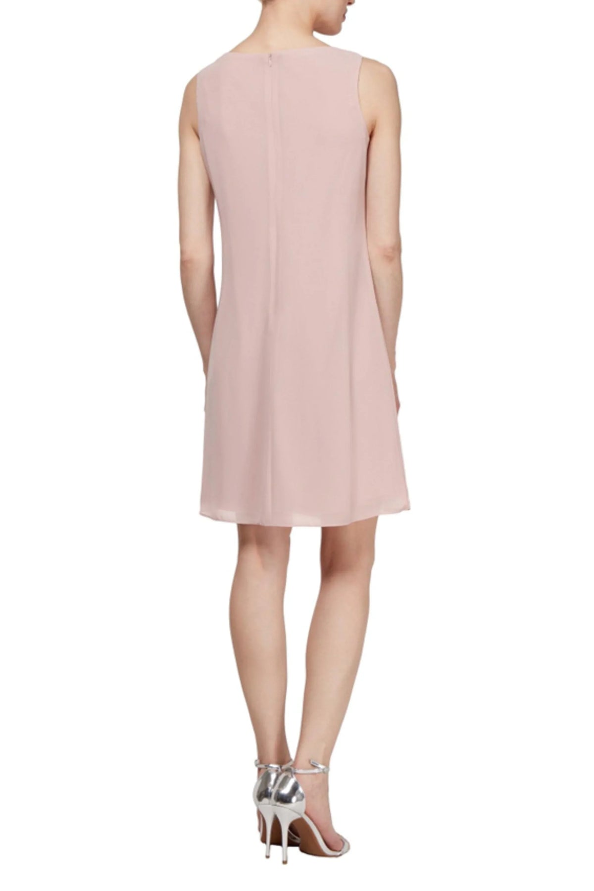 SLNY 2-Pc Embellished Shift Evening Jacket Dress