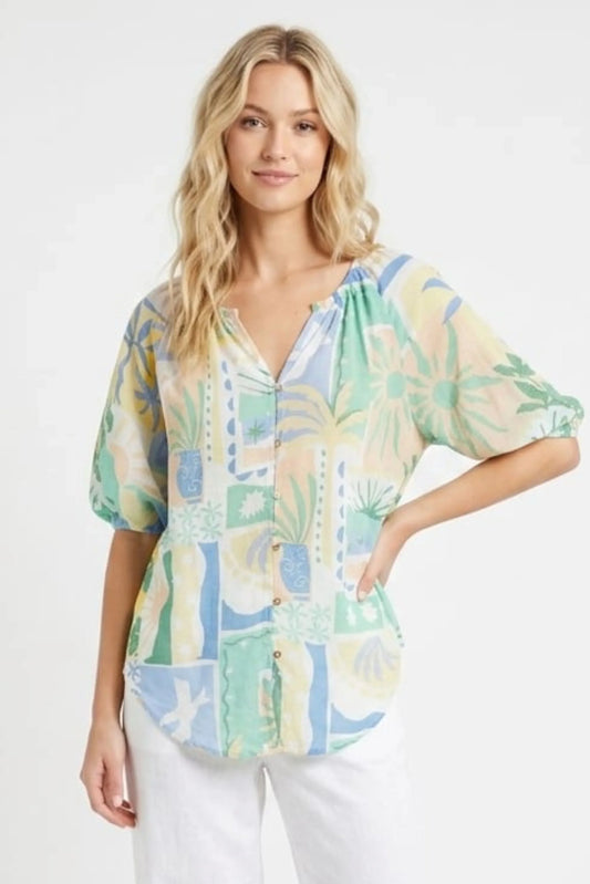 Zac & Rachel Utility Drop-Shoulder Blouse