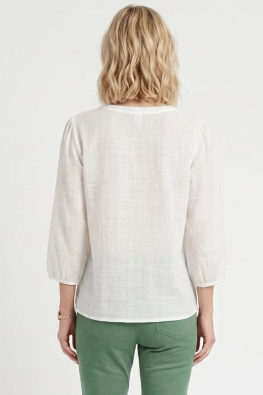 Zac & Rachel Eyelet Embroidered Pintuck Blouse