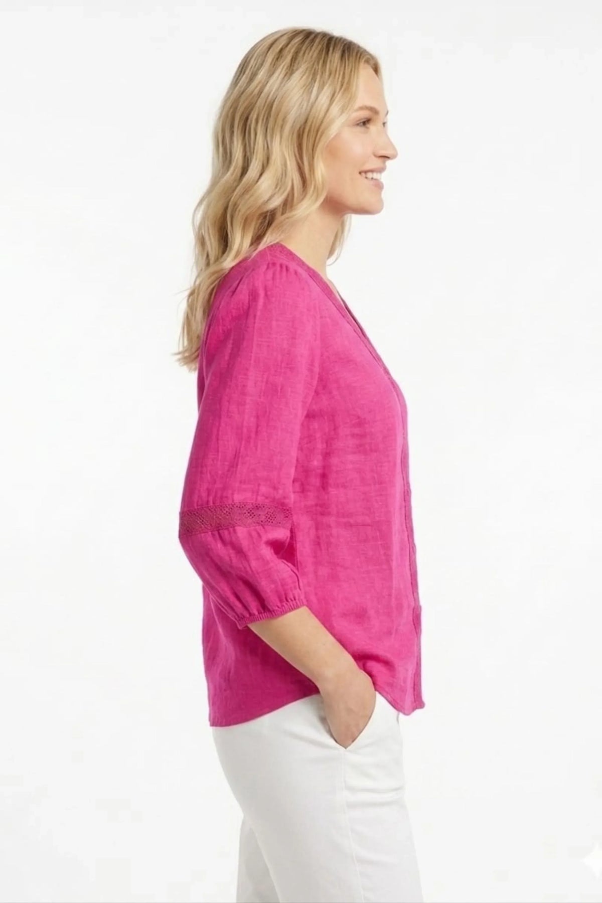 Zac & Rachel Eyelet Embroidered Pintuck Blouse