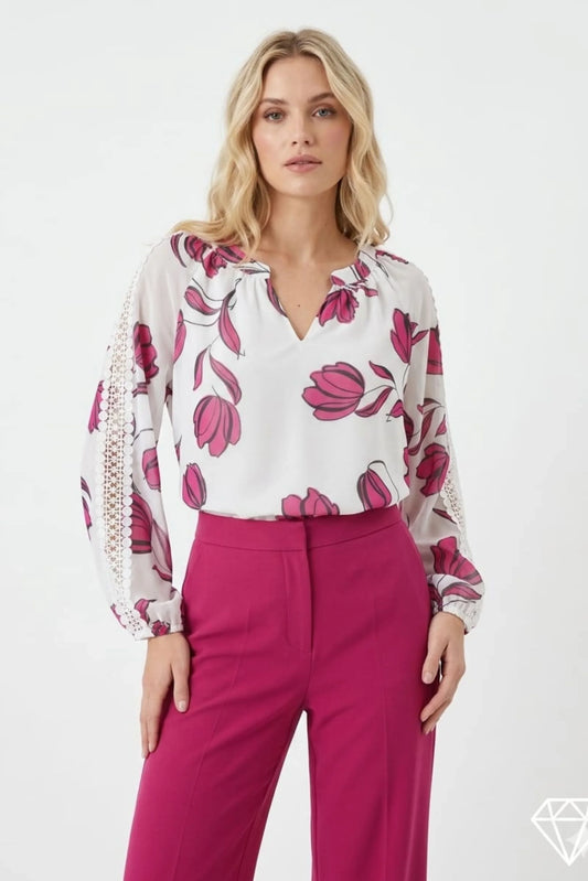 Zac & Rachel Floral Long Sleeve Day Top