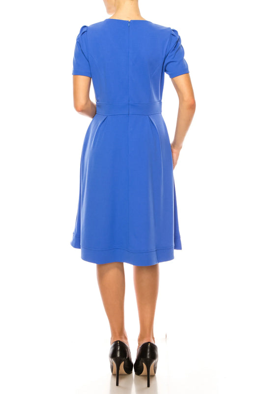 Shelby & Palmer Short Sleeve A-Line Buttoned Dress