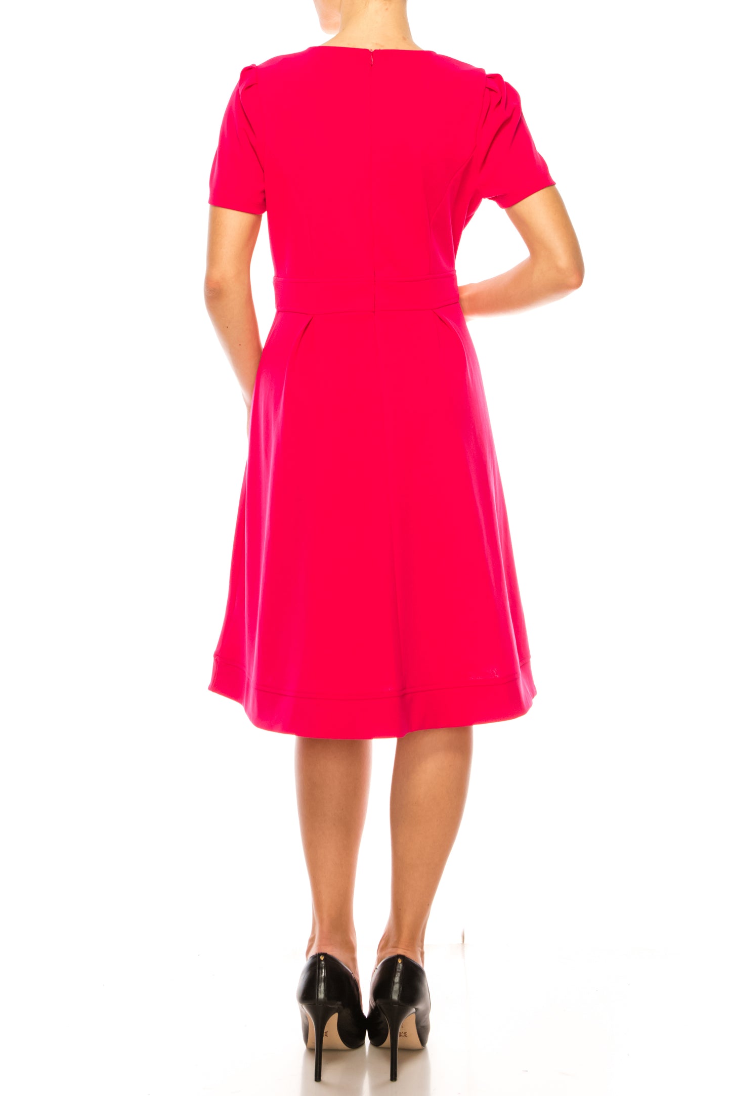 Shelby & Palmer Short Sleeve A-Line Buttoned Dress