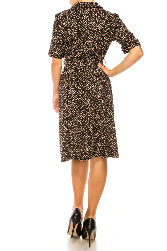 Shelby & Palmer 3/4 Sleeve A-Line Shirt Dress