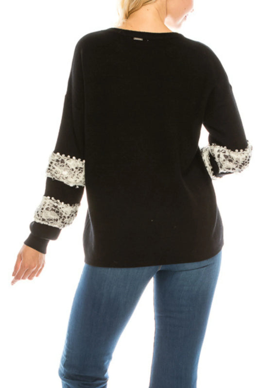 Sioni Rhinestone Faux-Fur Reptile Print Sweater