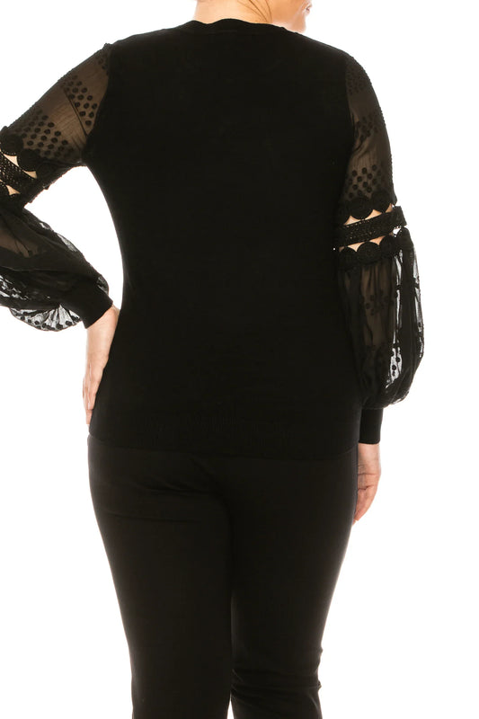 Sioni Crew Neck Long Sleeve Sweater Top