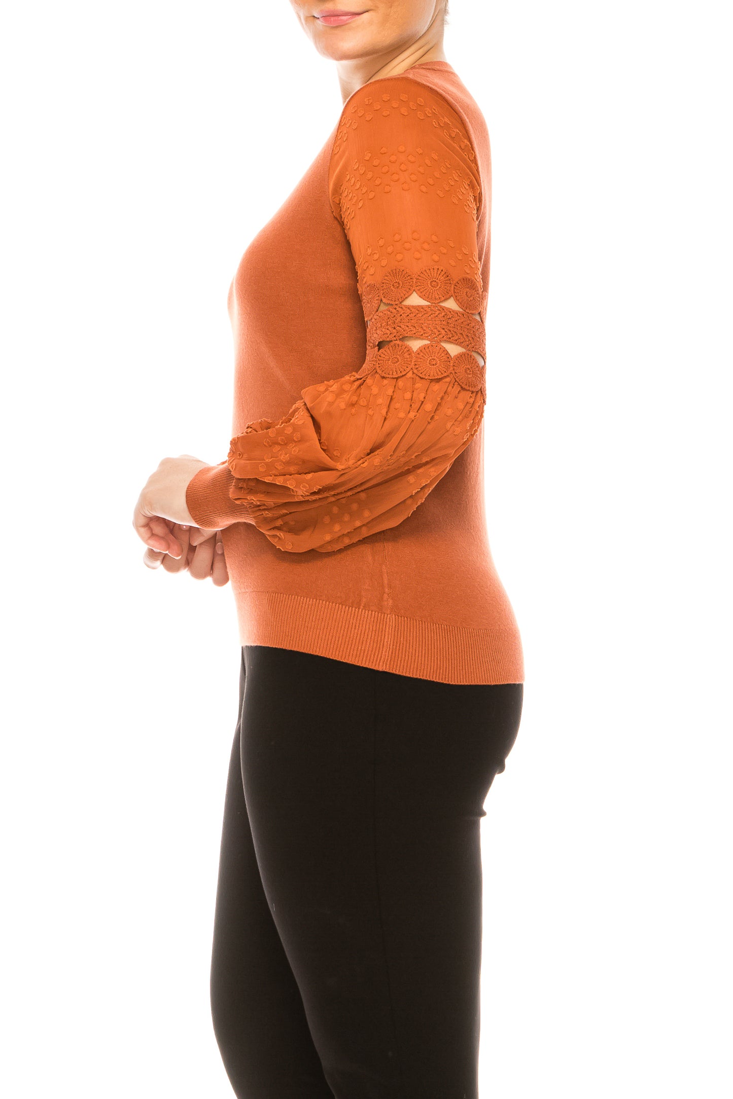 Sioni  Crew Neck Long Sleeve Sweater Top