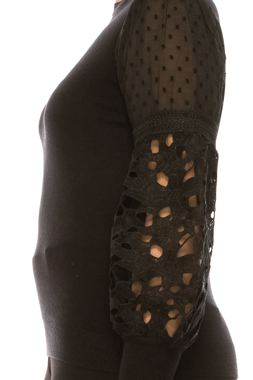 Sioni Crew Neck Long Sleeve Sweater Top