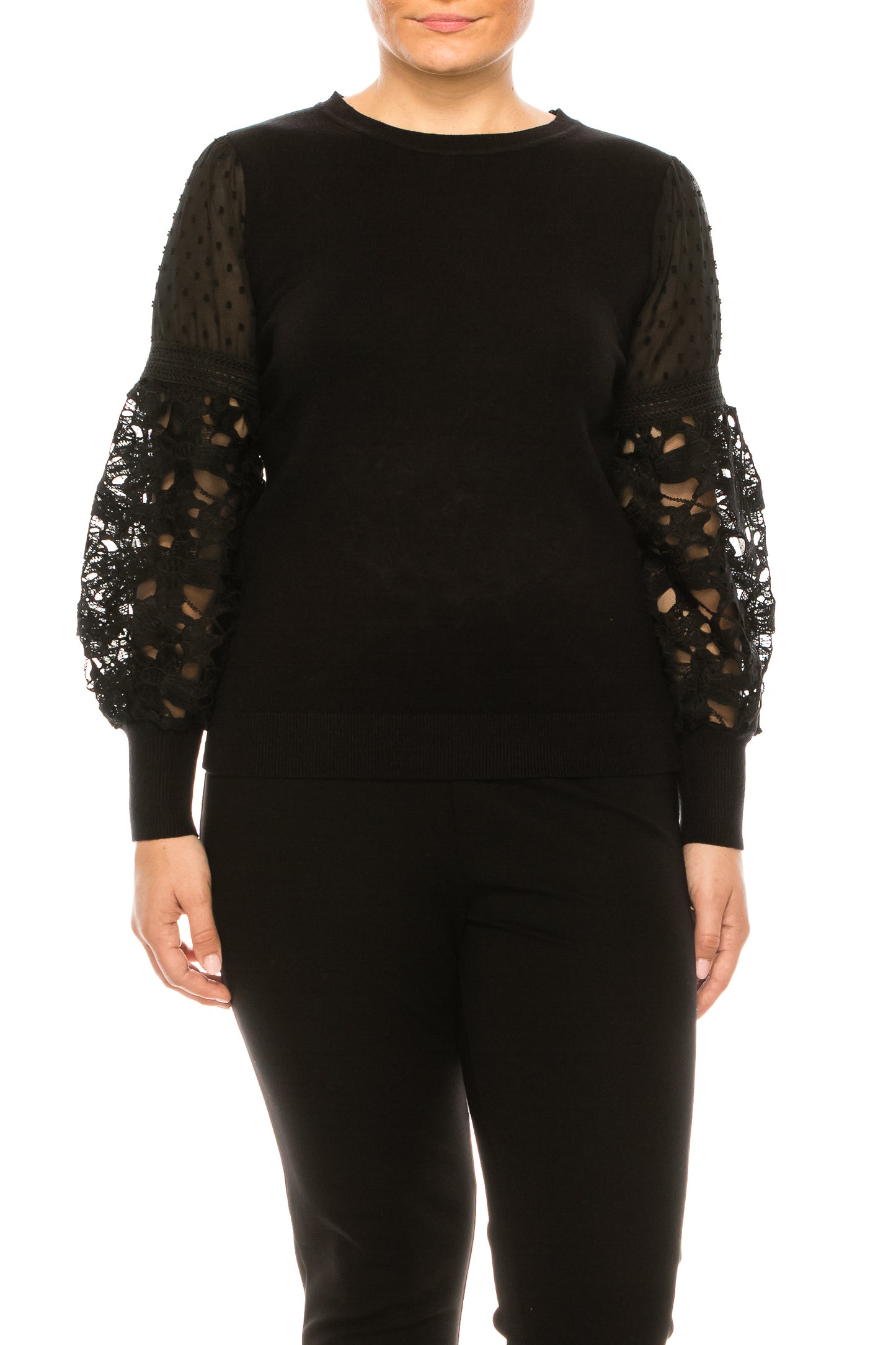 Sioni Crew Neck Long Sleeve Sweater Top
