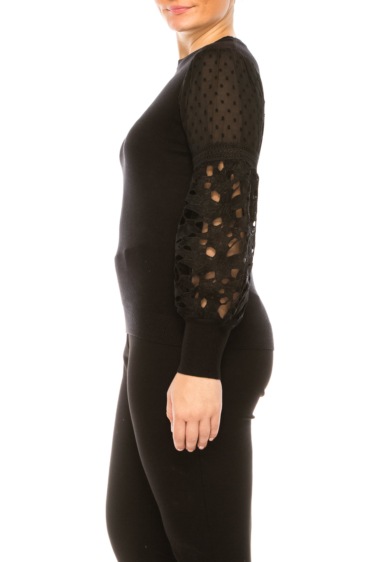 Sioni Crew Neck Long Sleeve Sweater Top