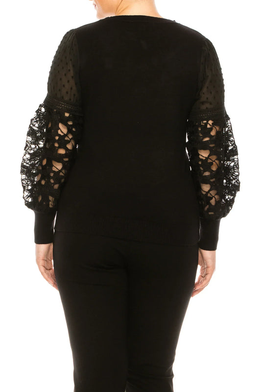 Sioni Crew Neck Long Sleeve Sweater Top