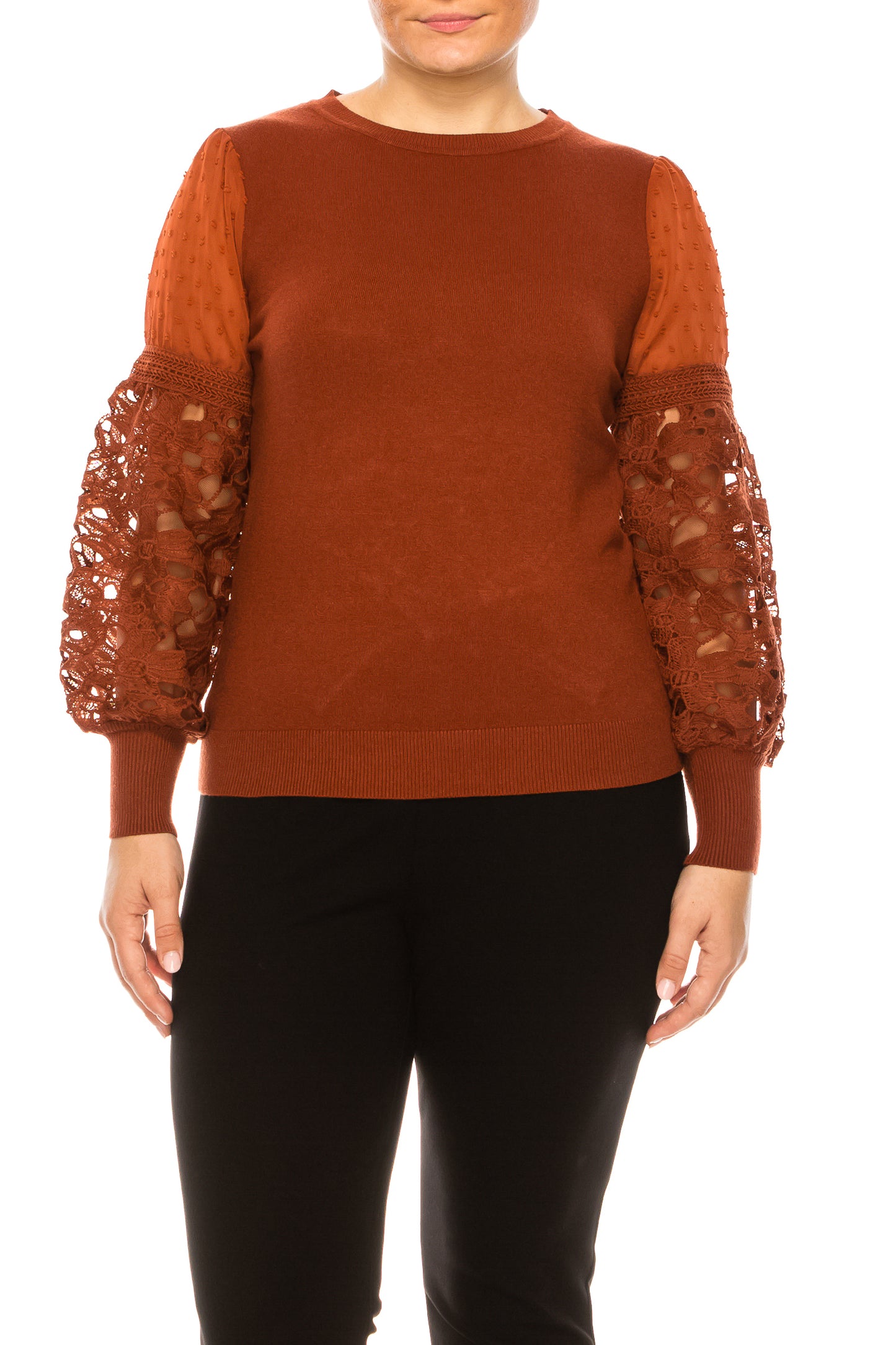 Sioni  Crew Neck Long Sleeve Sweater Top