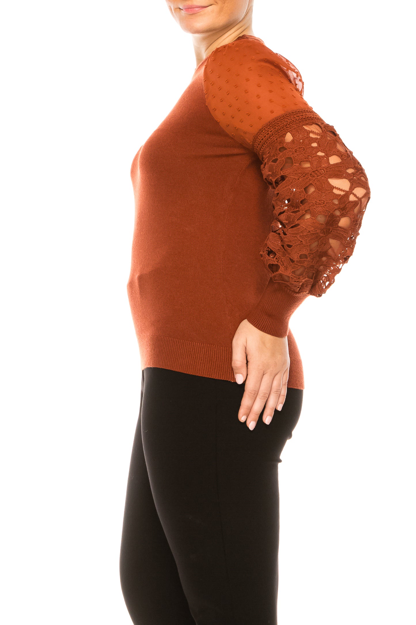 Sioni  Crew Neck Long Sleeve Sweater Top