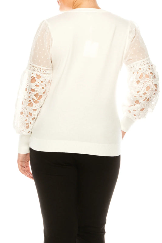 Sioni Crew Neck Long Sleeve Sweater Top
