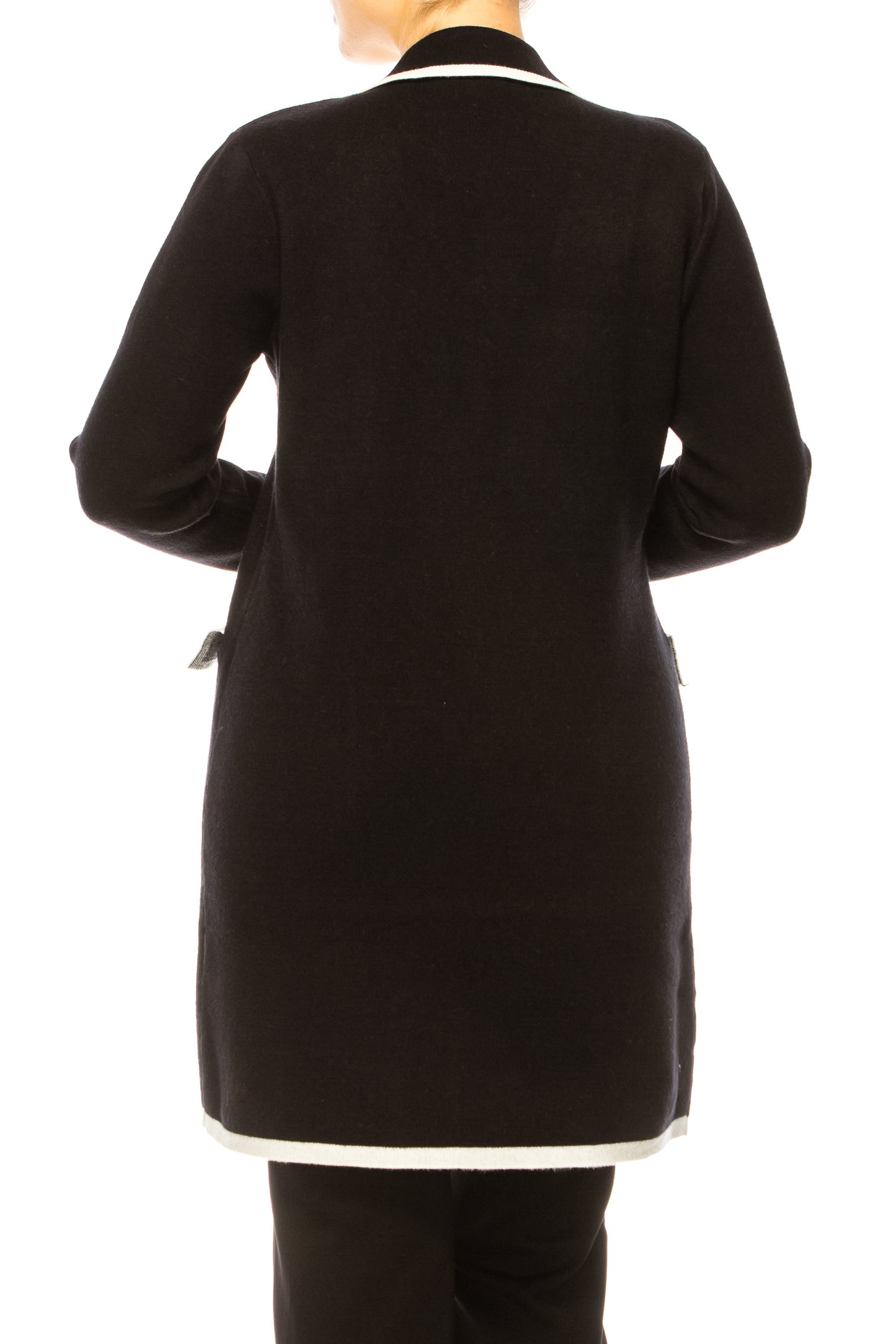 Sioni Trim Detail Collared Cardigan Sweater