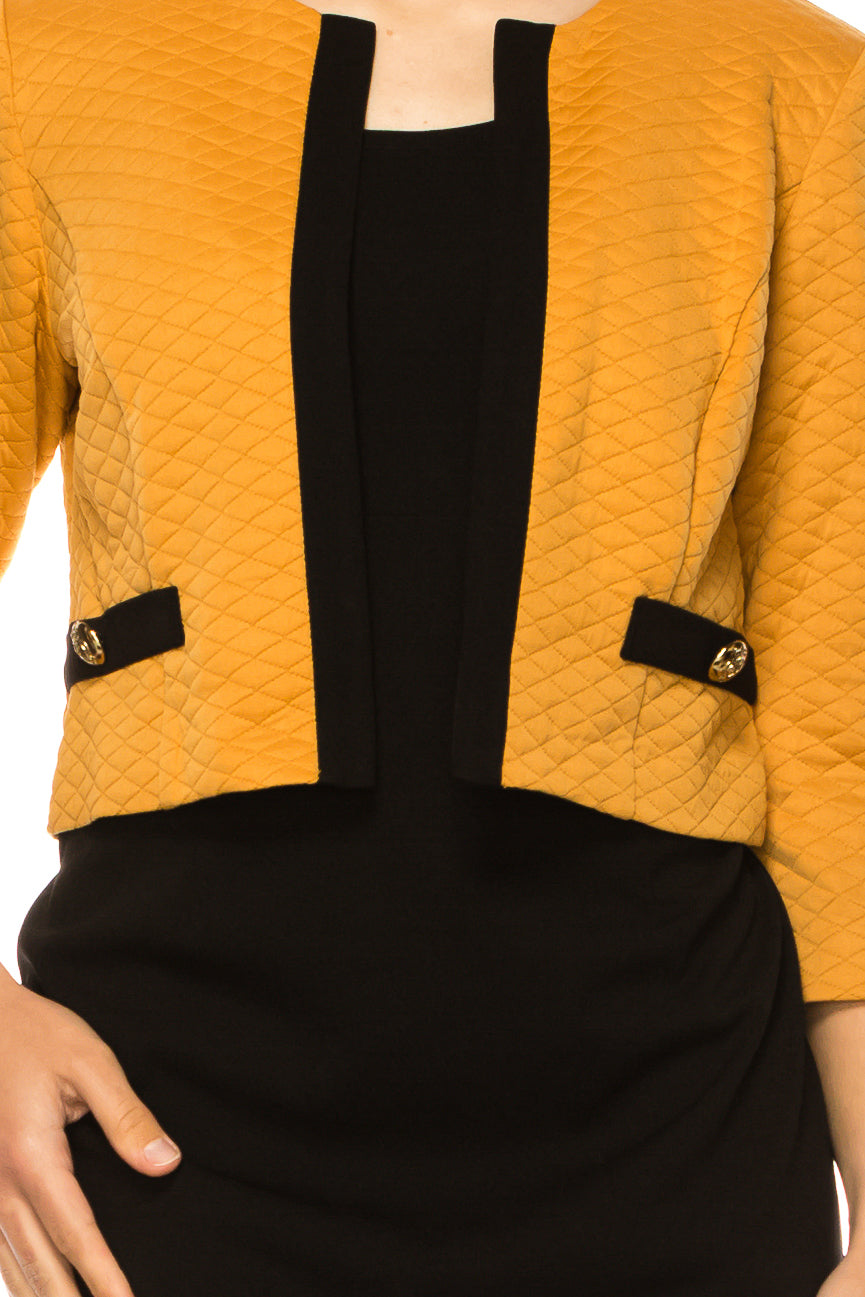 Studio One Sleeveless Sheath Cropped Jacket Dress