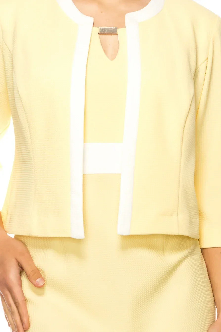 Studio One Sleeveless Sheath Cropped Jacket Dress