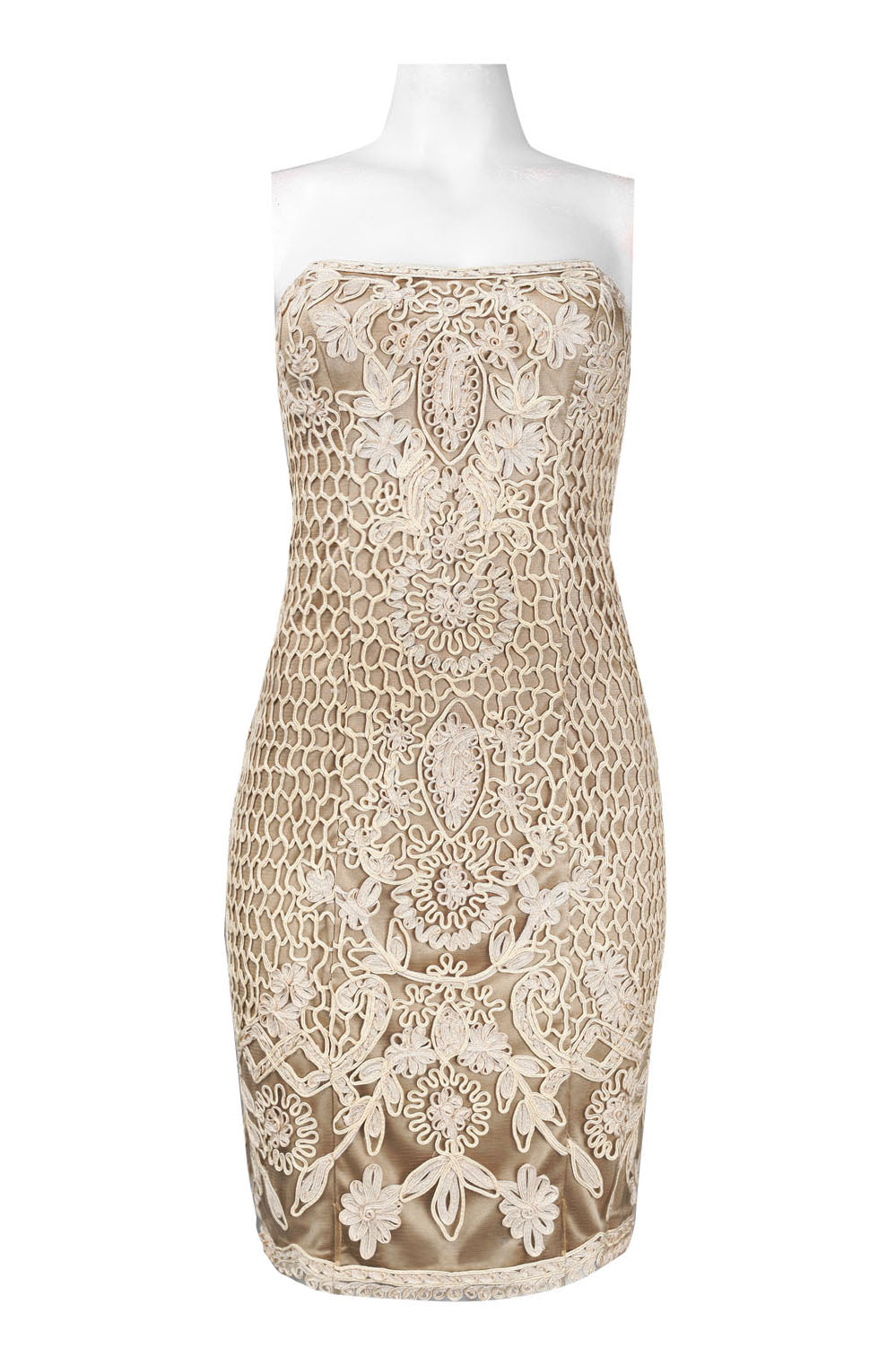 Sue Wong Strapless Scalloped Embroidered Dress New Yorker's Apparel Sue Wong Strapless Scalloped Embroidered Dress New Yorker's Apparel