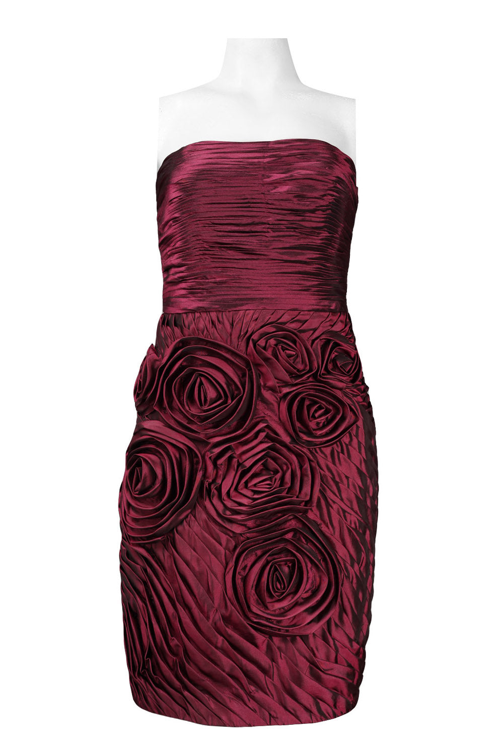 Sue Wong Strapless Pleated Rosette Bottom Dress – New Yorker's Apparel Sue Wong Strapless Pleated Rosette Bottom Dress – New Yorker's Apparel