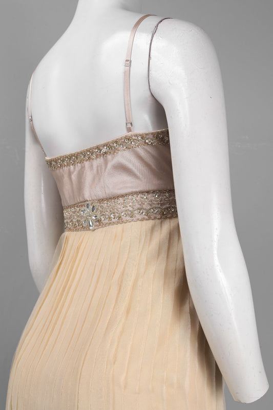 Sue Wong Embroidered Rhinestone Accordion Dress