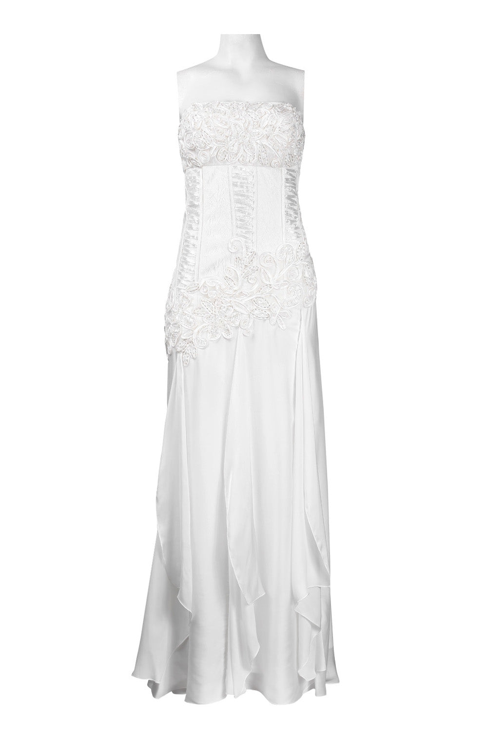 Sue Wong Strapless Embellished Lace Satin Dress – New Yorker's Apparel
