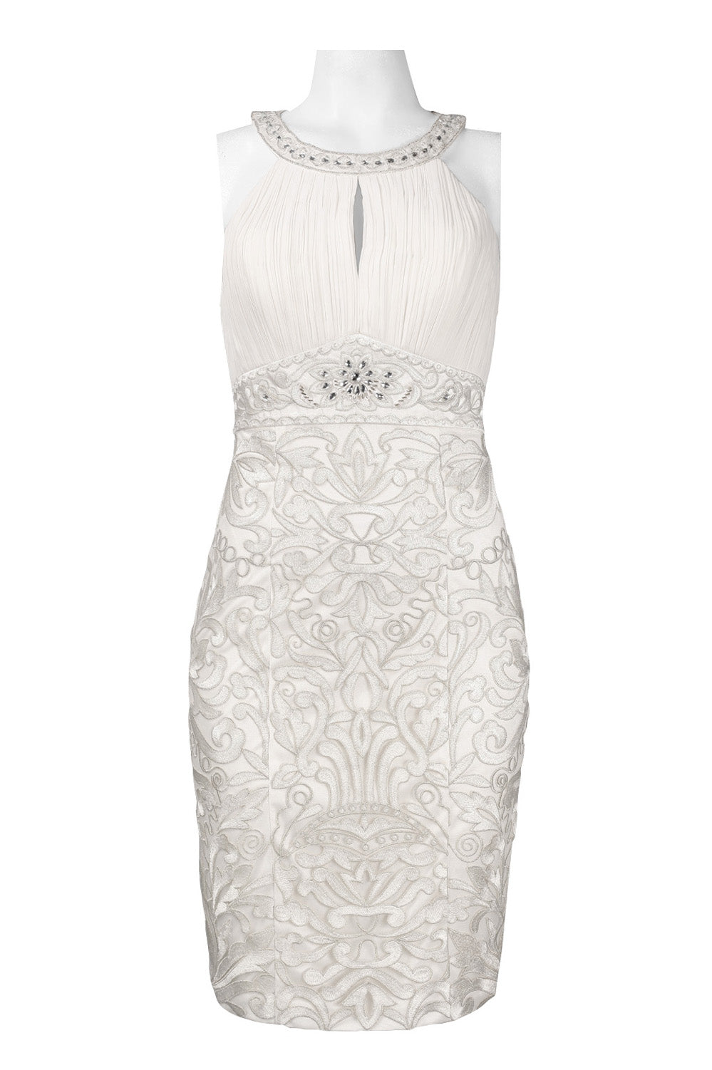 Sue Wong Halter Multi-Strap Back Embroidered Dress Sue Wong Halter Multi-Strap Back Embroidered Dress