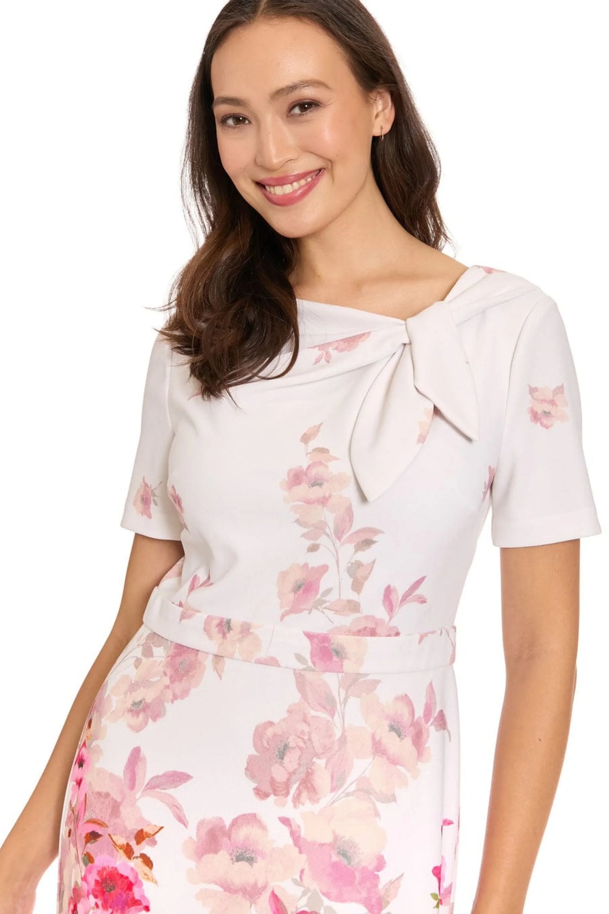 London Times Floral Scuba Sheath Dress