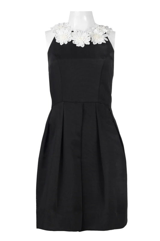 Taylor Sleeveless Flower Applique Ottoman Dress