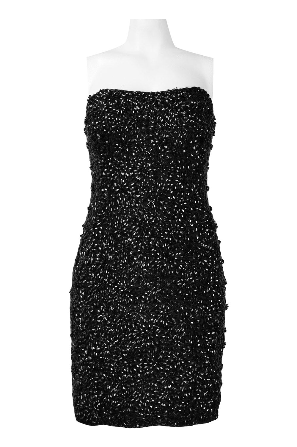 Theia Strapless All Over Rhinestone and Bead Detail Mesh Dress New Yorker's Apparel Theia Strapless All Over Rhinestone and Bead Detail Mesh Dress New Yorker's Apparel