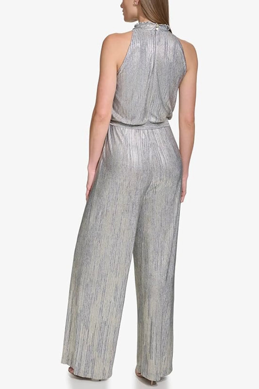Vince Camuto Metallic Sleeveless Wide Leg Jumpsuit