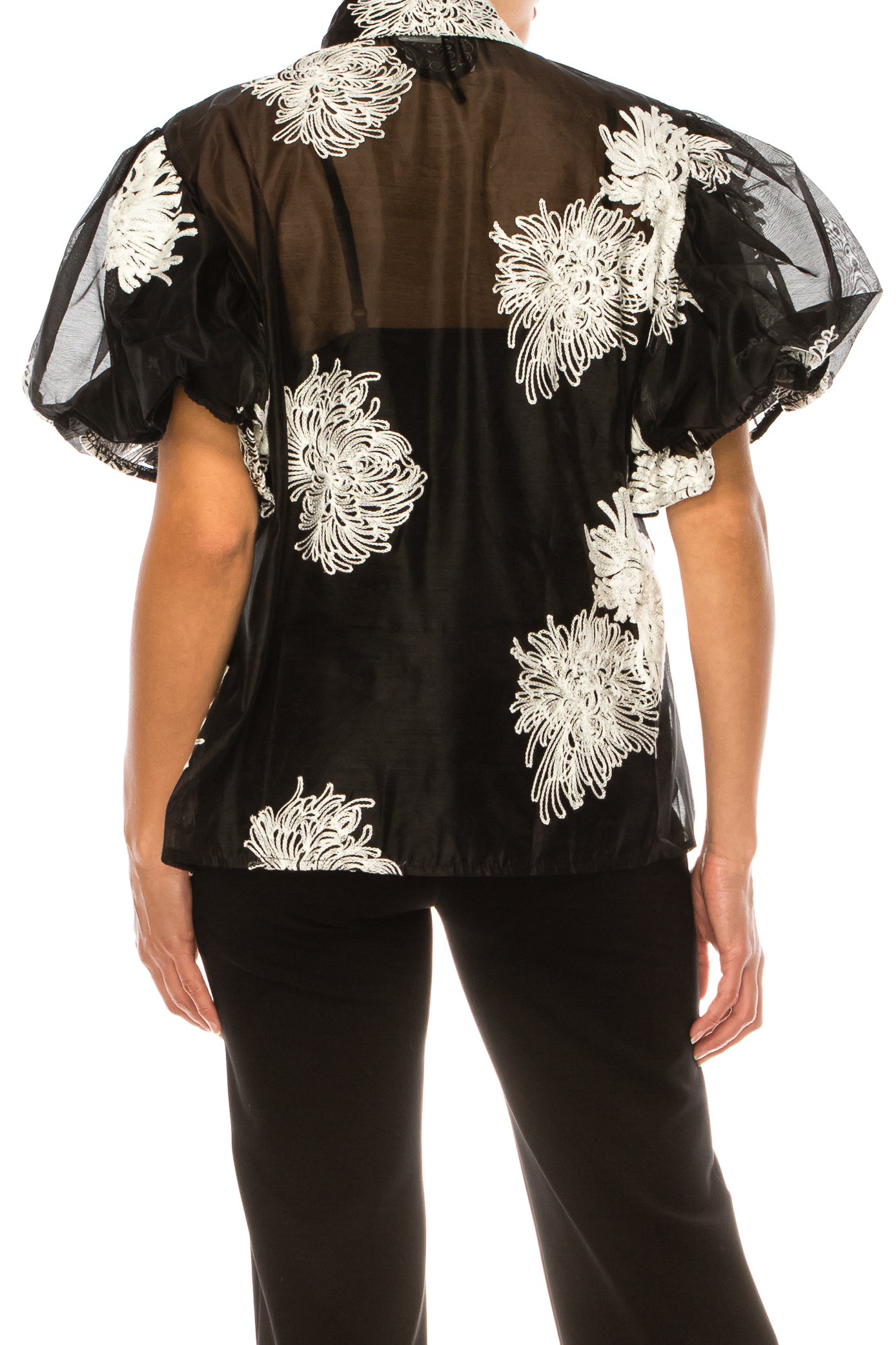 Vivid Short Sleeve Embroidered Button Down Shirt