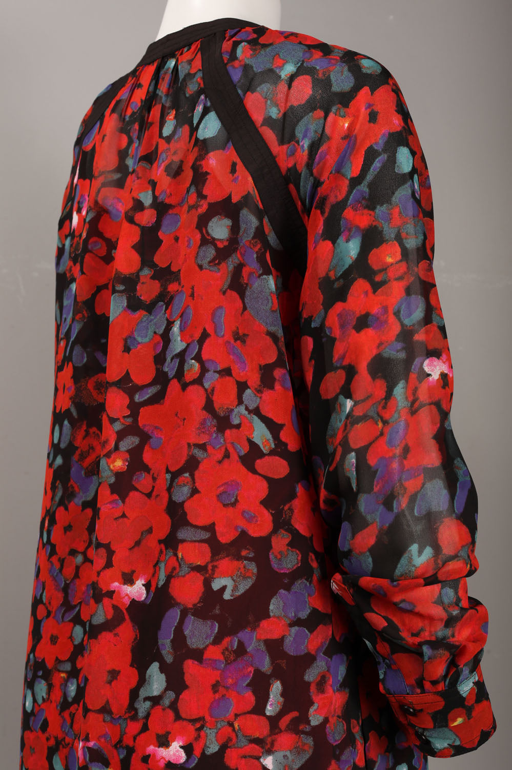 Walter Baker Long Sleeve Floral Print Shirt Dress