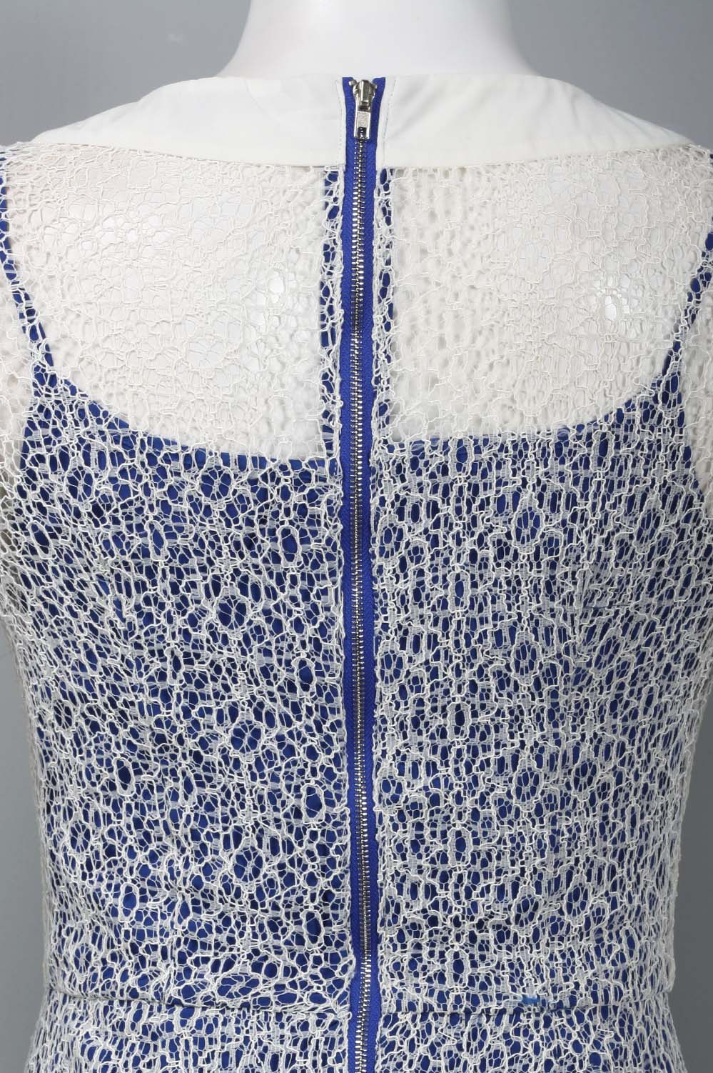 Walter Baker Collared Contrast Lace Sheath Dress