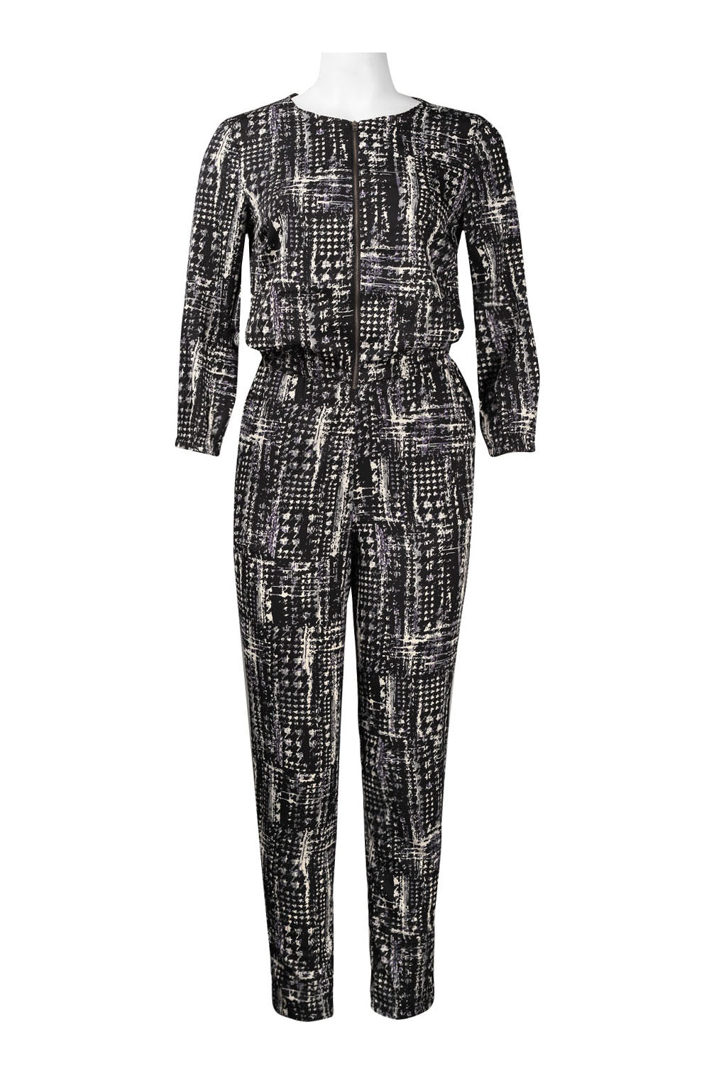 Walter Baker 3/4 Sleeve Zippered Front Jumpsuit