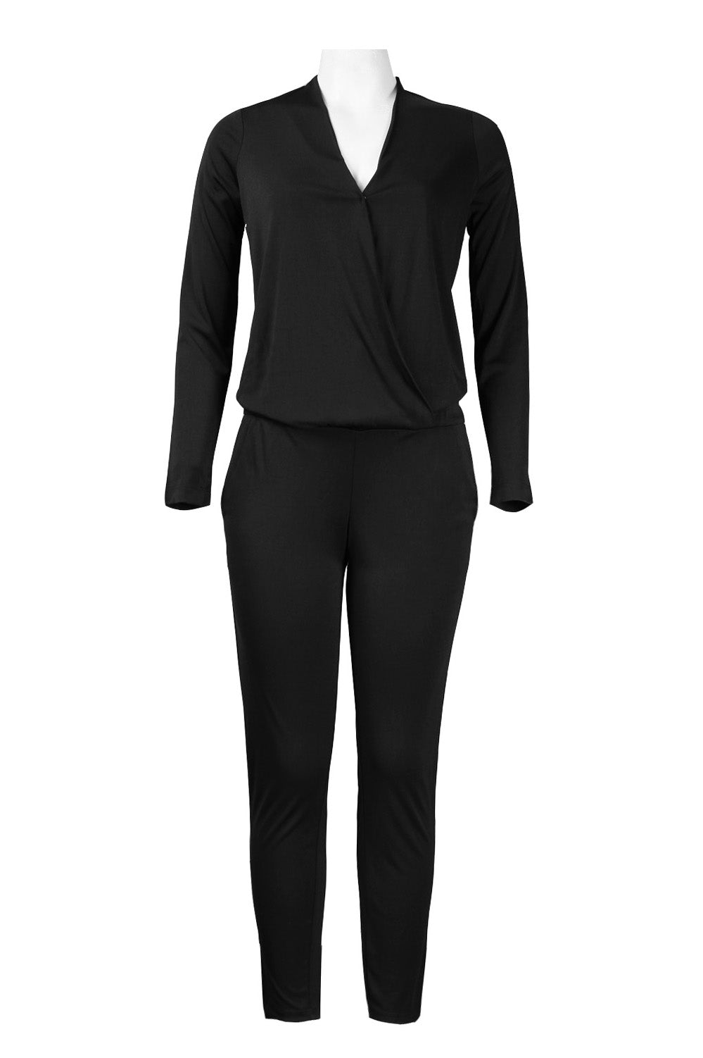 Walter Baker Long Sleeve Surplice Neck Jumpsuit