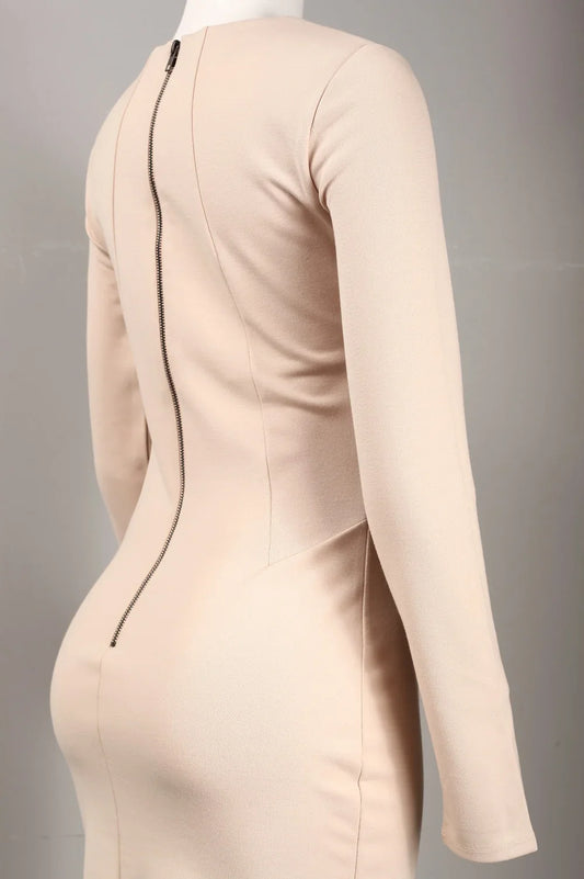 Walter Baker Long Sleeve Asymmetrical Neck Dress