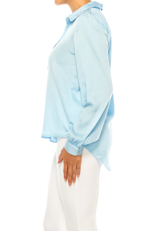 Zac & Rachel Collared Button Down Top